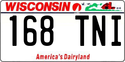 WI license plate 168TNI