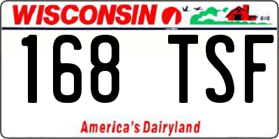 WI license plate 168TSF