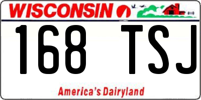 WI license plate 168TSJ