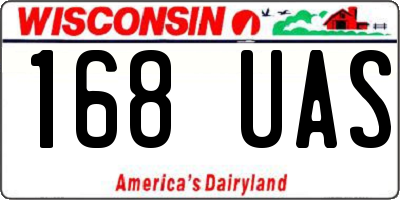 WI license plate 168UAS