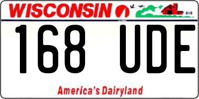 WI license plate 168UDE