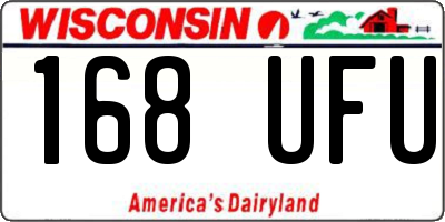 WI license plate 168UFU