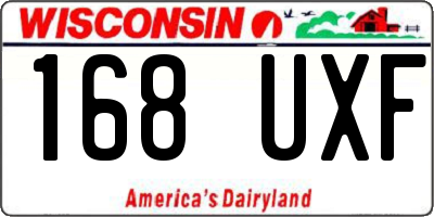 WI license plate 168UXF