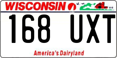 WI license plate 168UXT