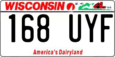 WI license plate 168UYF