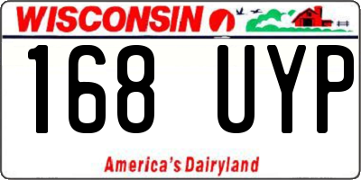 WI license plate 168UYP