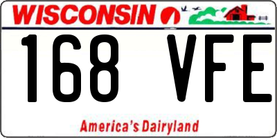 WI license plate 168VFE