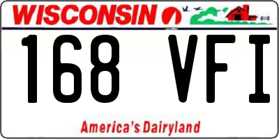 WI license plate 168VFI