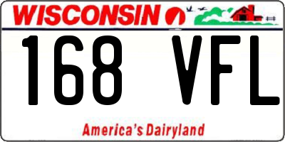 WI license plate 168VFL
