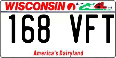 WI license plate 168VFT
