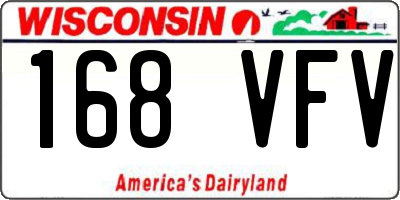 WI license plate 168VFV