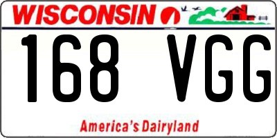 WI license plate 168VGG