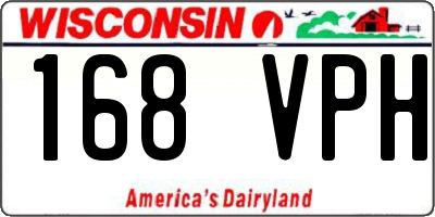 WI license plate 168VPH