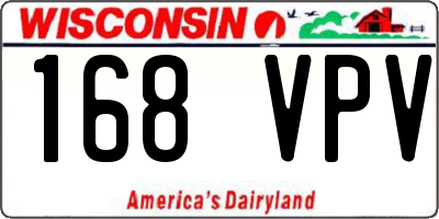 WI license plate 168VPV