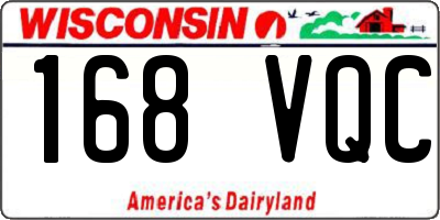 WI license plate 168VQC