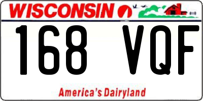 WI license plate 168VQF