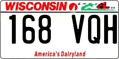 WI license plate 168VQH