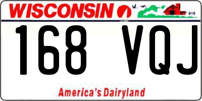 WI license plate 168VQJ