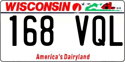 WI license plate 168VQL