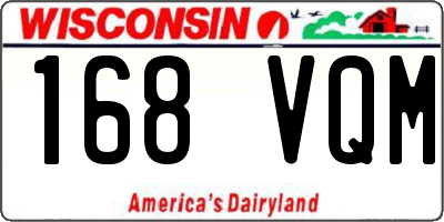 WI license plate 168VQM