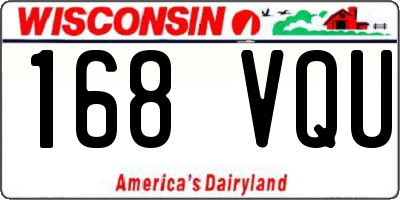 WI license plate 168VQU
