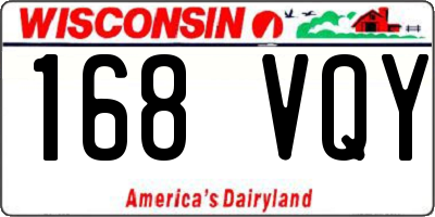WI license plate 168VQY