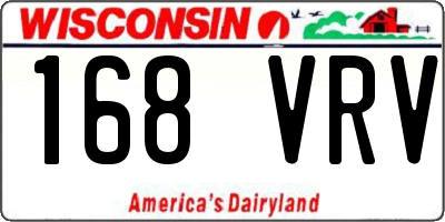WI license plate 168VRV