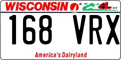WI license plate 168VRX