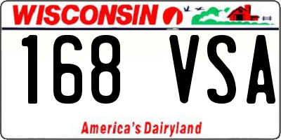 WI license plate 168VSA
