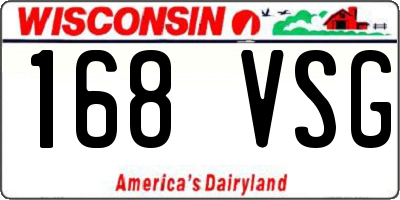 WI license plate 168VSG