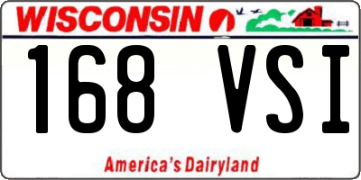 WI license plate 168VSI