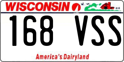 WI license plate 168VSS