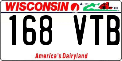 WI license plate 168VTB