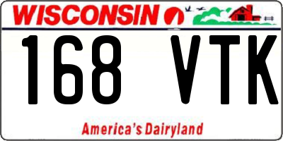 WI license plate 168VTK