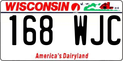 WI license plate 168WJC