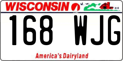 WI license plate 168WJG