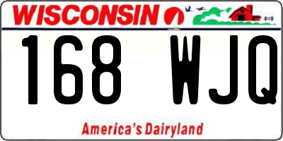 WI license plate 168WJQ
