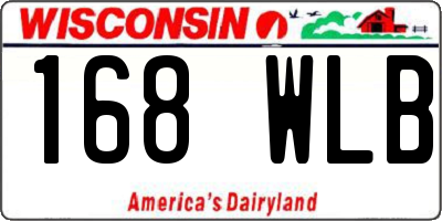 WI license plate 168WLB