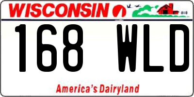 WI license plate 168WLD