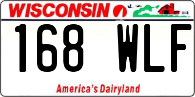 WI license plate 168WLF