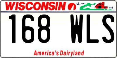 WI license plate 168WLS