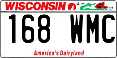 WI license plate 168WMC