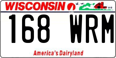 WI license plate 168WRM