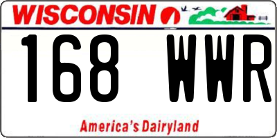 WI license plate 168WWR