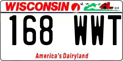 WI license plate 168WWT