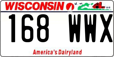 WI license plate 168WWX