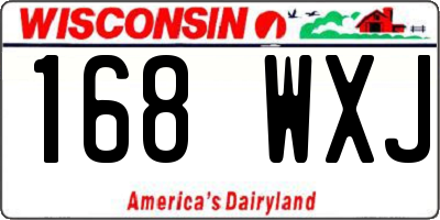 WI license plate 168WXJ