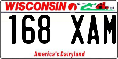 WI license plate 168XAM