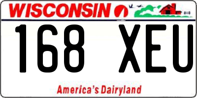 WI license plate 168XEU