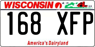 WI license plate 168XFP